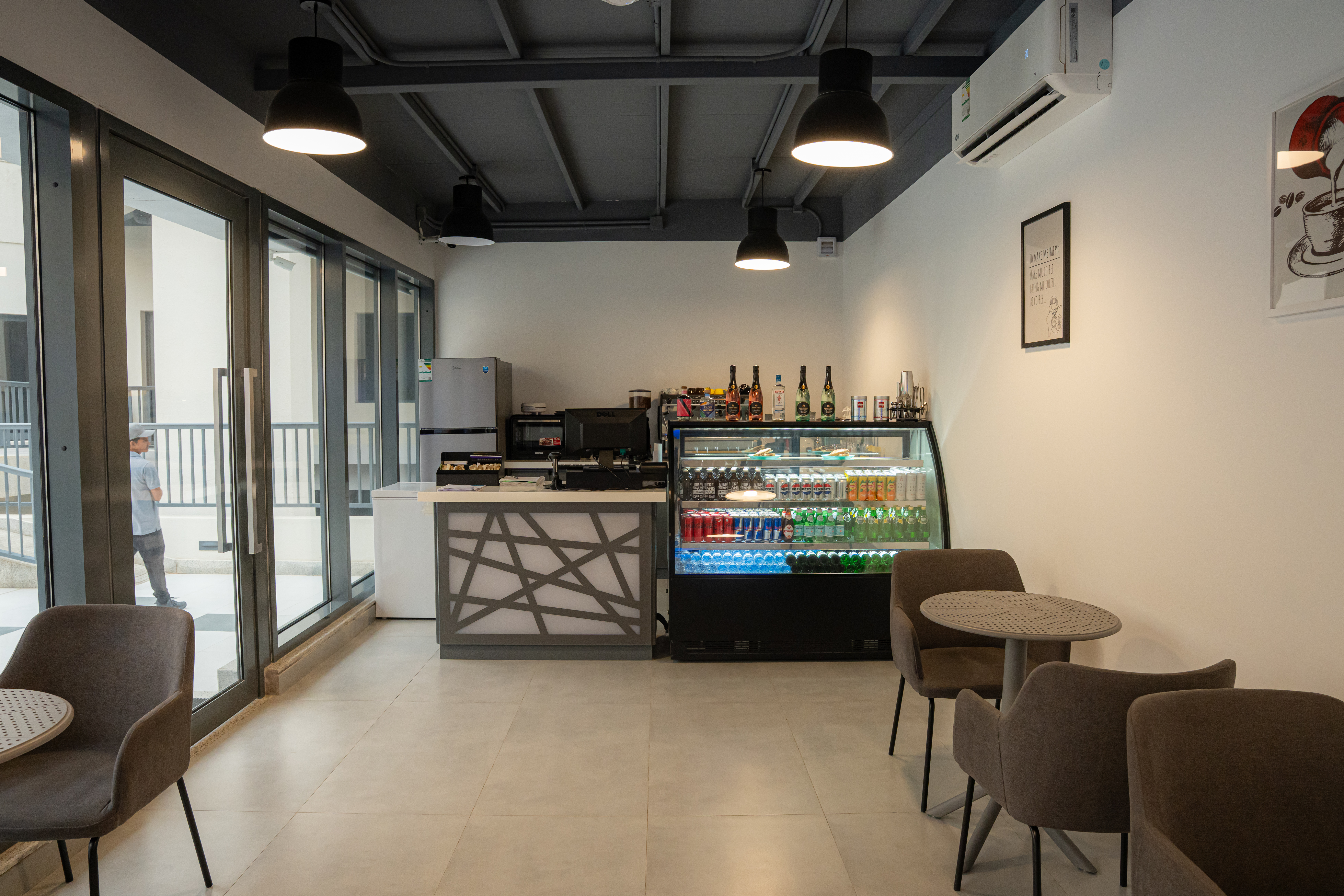 Cafe area at Mena House residential compound