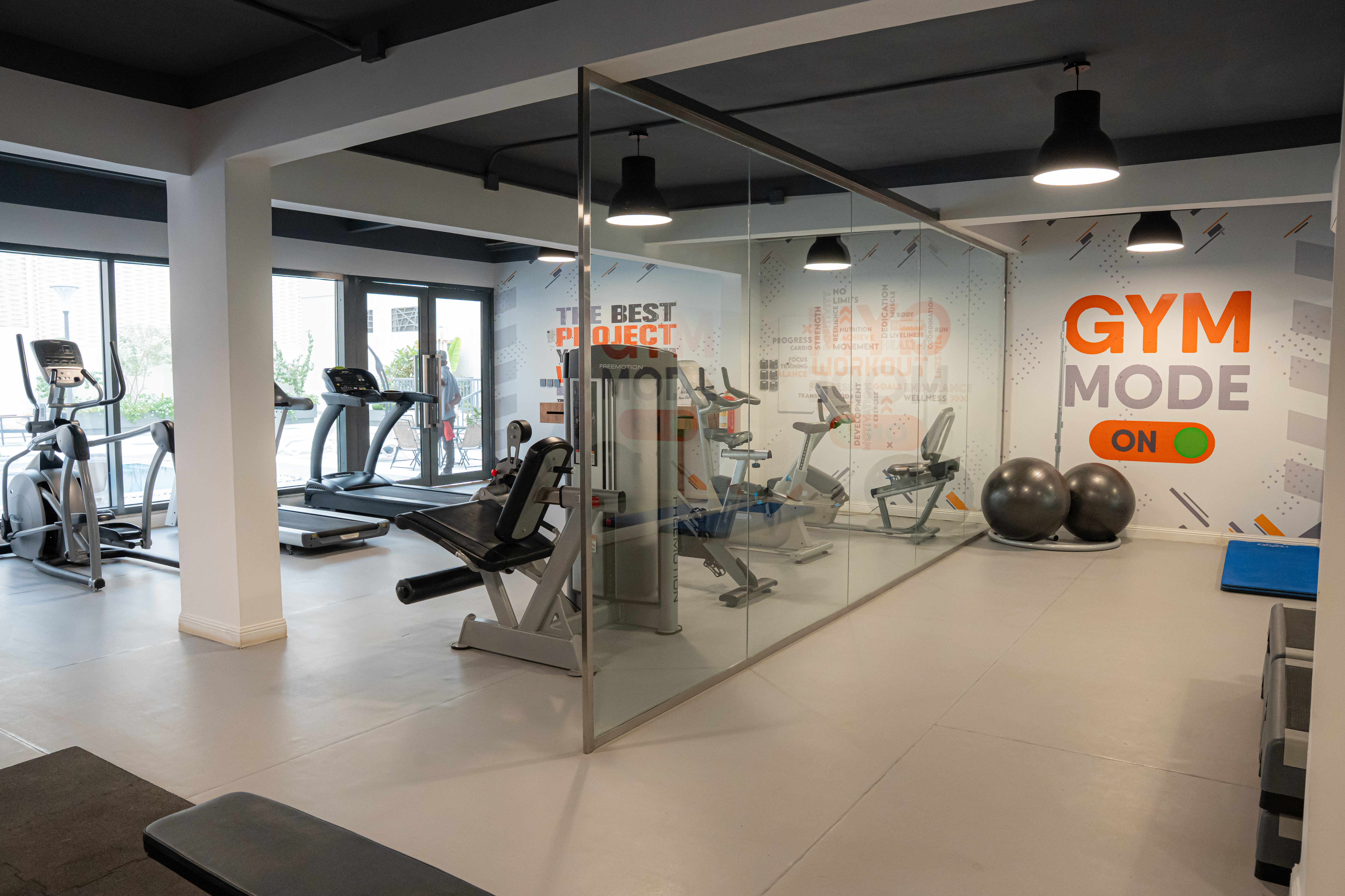 Gym at Mena House residential compound in Riyadh